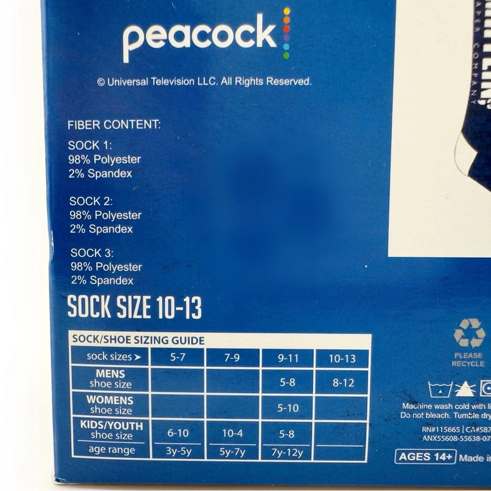 The Office Crew Socks Gift Set Schrute Farms Dunder Mifflin Gift Set 2000s Y2K